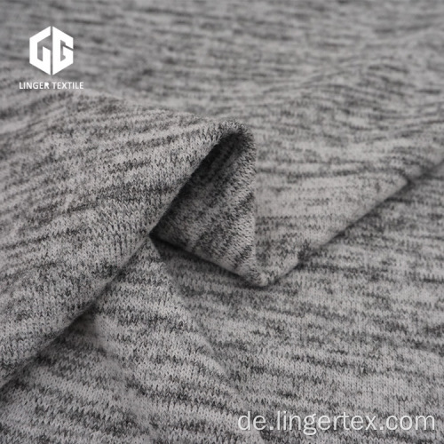 Heather Grey Polyester Hacci Stoff für Pullover